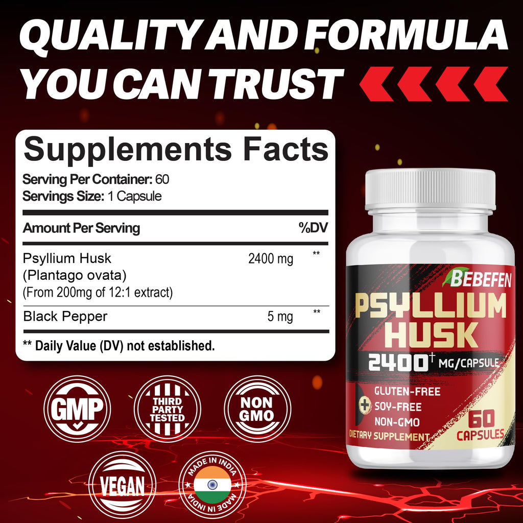 2400mg Psyllium Husk Capsules E545106