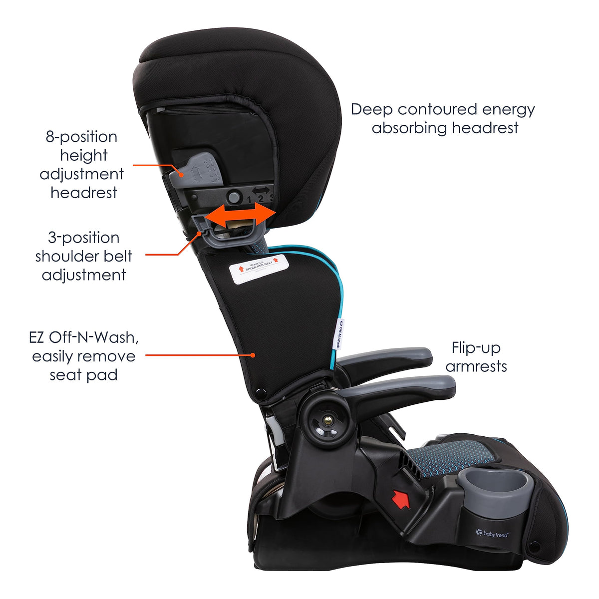 2-in-1 Folding Belt-Positioning Booster Seat J156