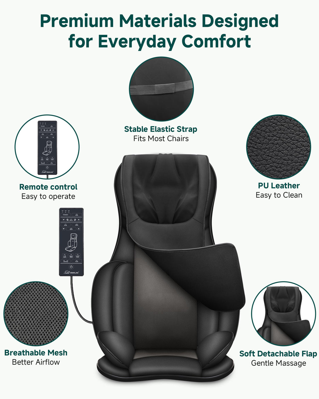 Shiatsu Neck and Back Massager Chair Pad with Heat V385483