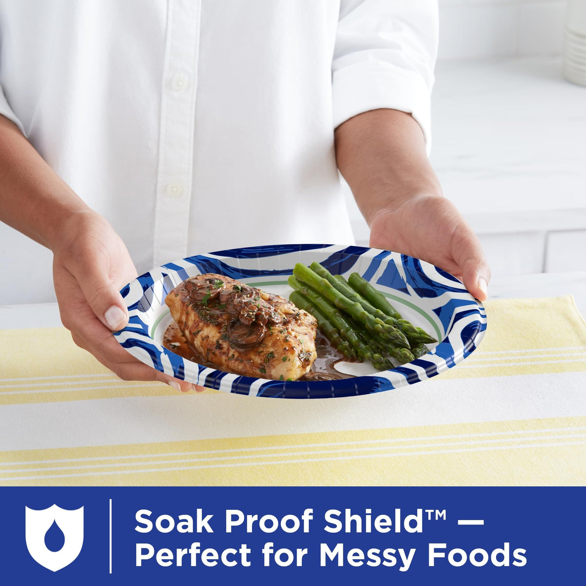 Large 10 Inch Heavy Duty Disposable Paper Plates M3455