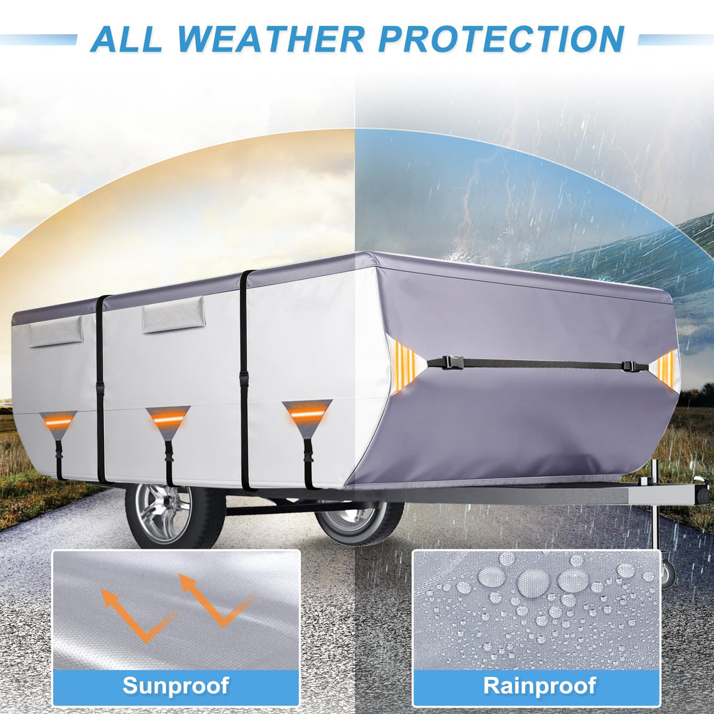 14ft-16ft Waterproof Oxford Pop-Up Camper Cover C81114