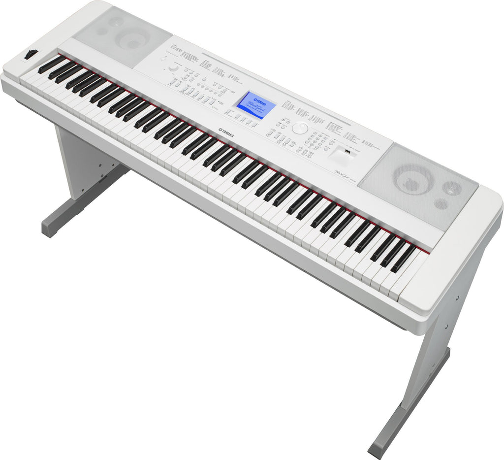 88-Key Weighted White Digital Piano with Furniture Stand L27649
