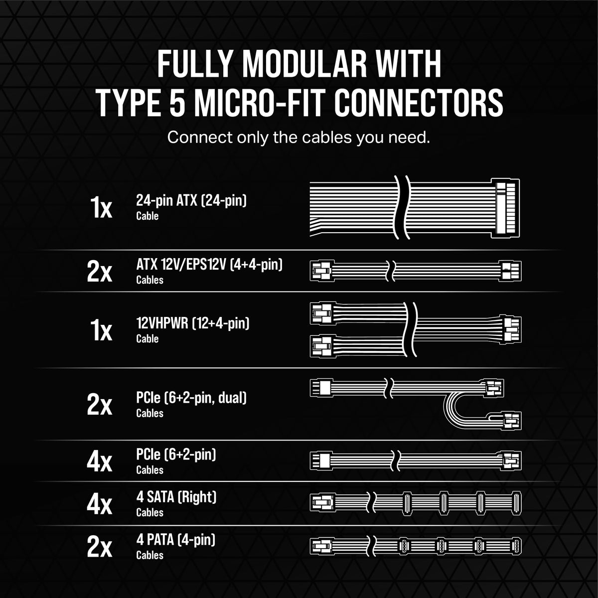 Fully Modular ATX Power Supply H1892