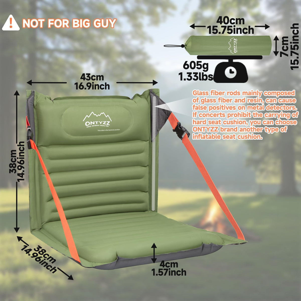 Inflatable Portable Folding Stadium Seat N946