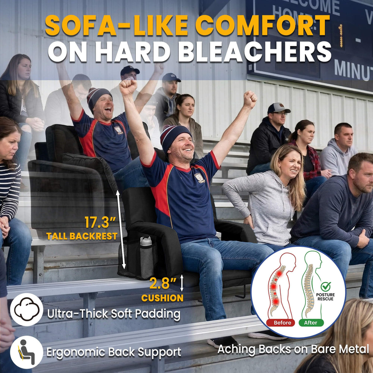 Reclining Stadium Seats with Back Support H9110