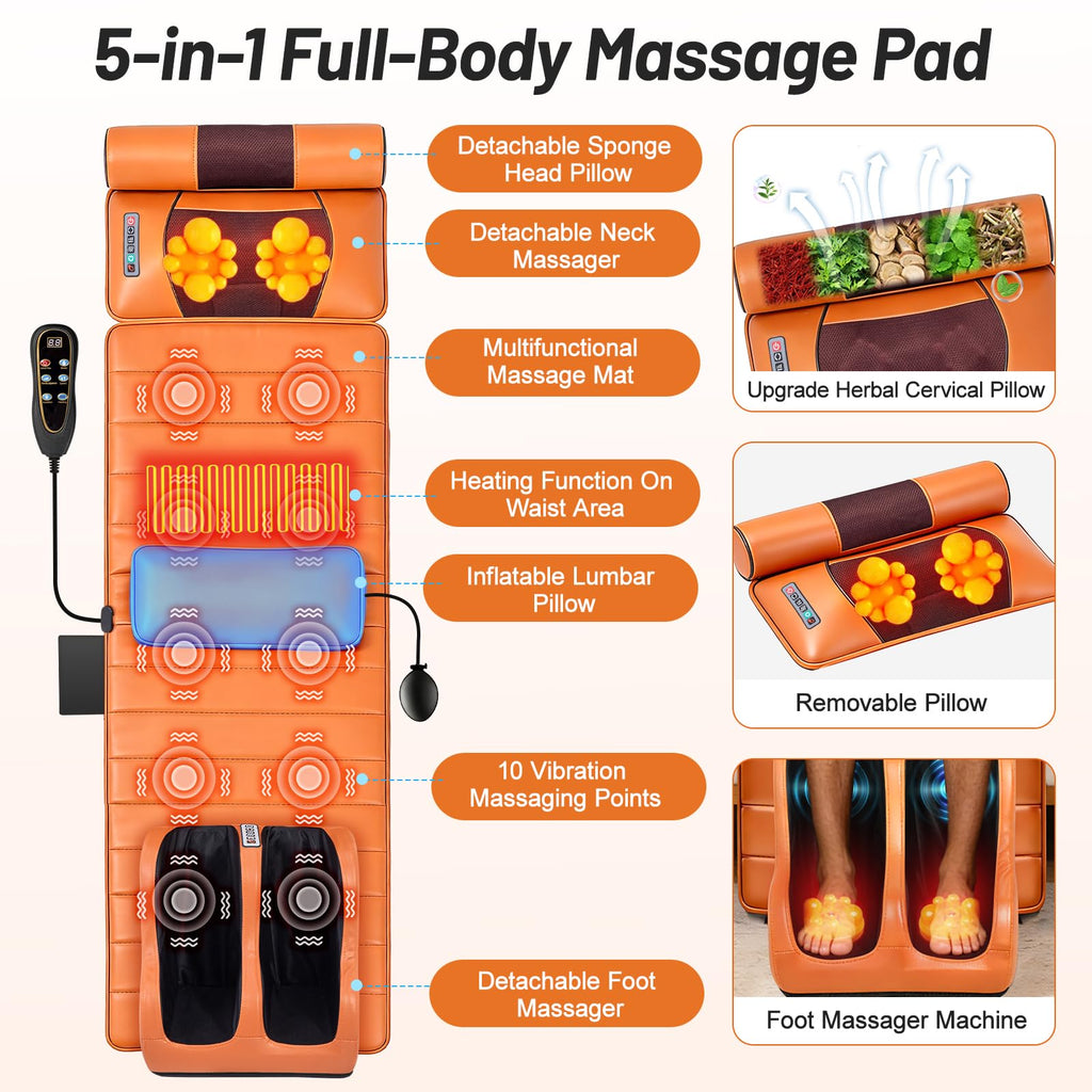 Full Body Massage Mat with Foot Massager O174