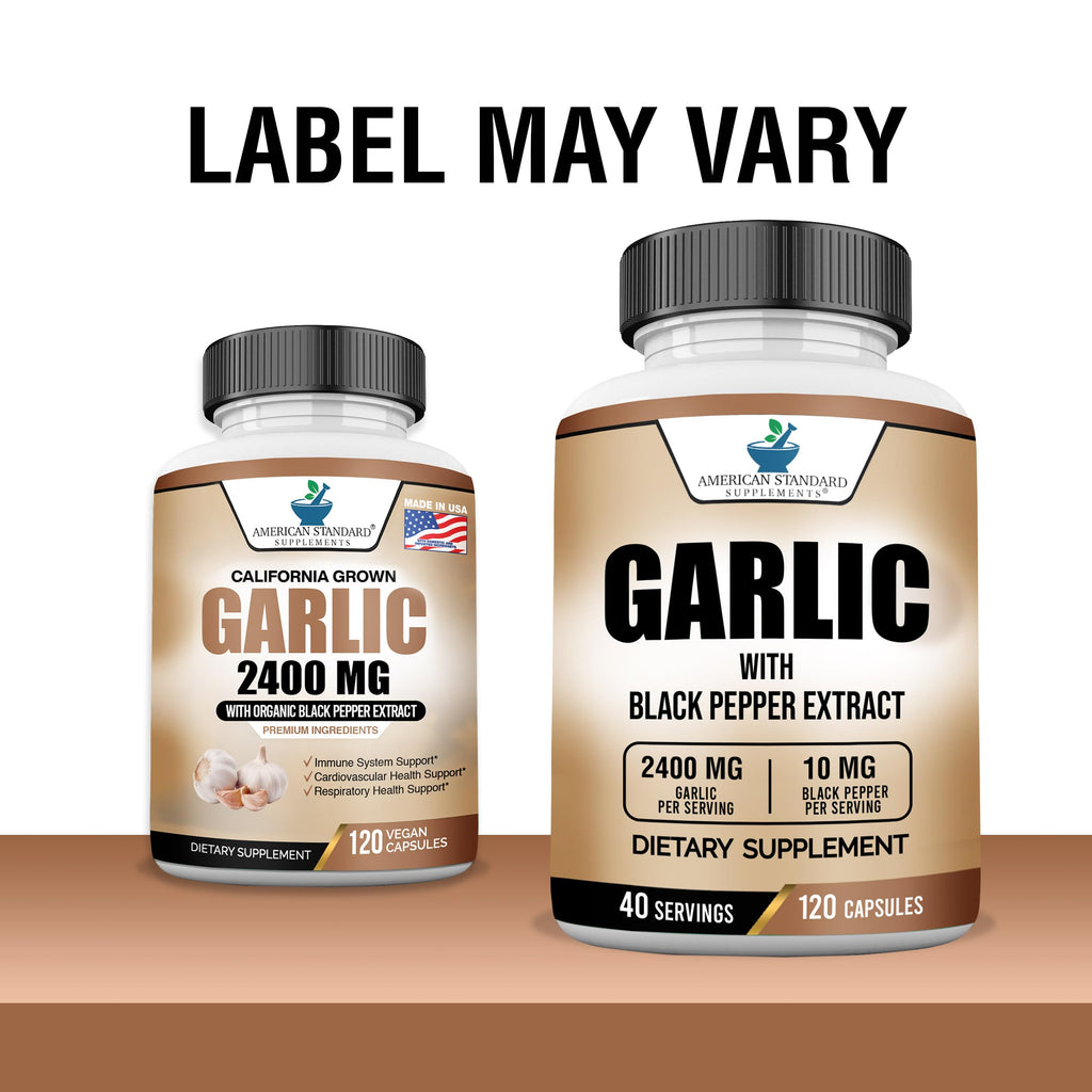 Garlic 2400mg with Black Pepper Fruit Extract 120 Capsules G511157