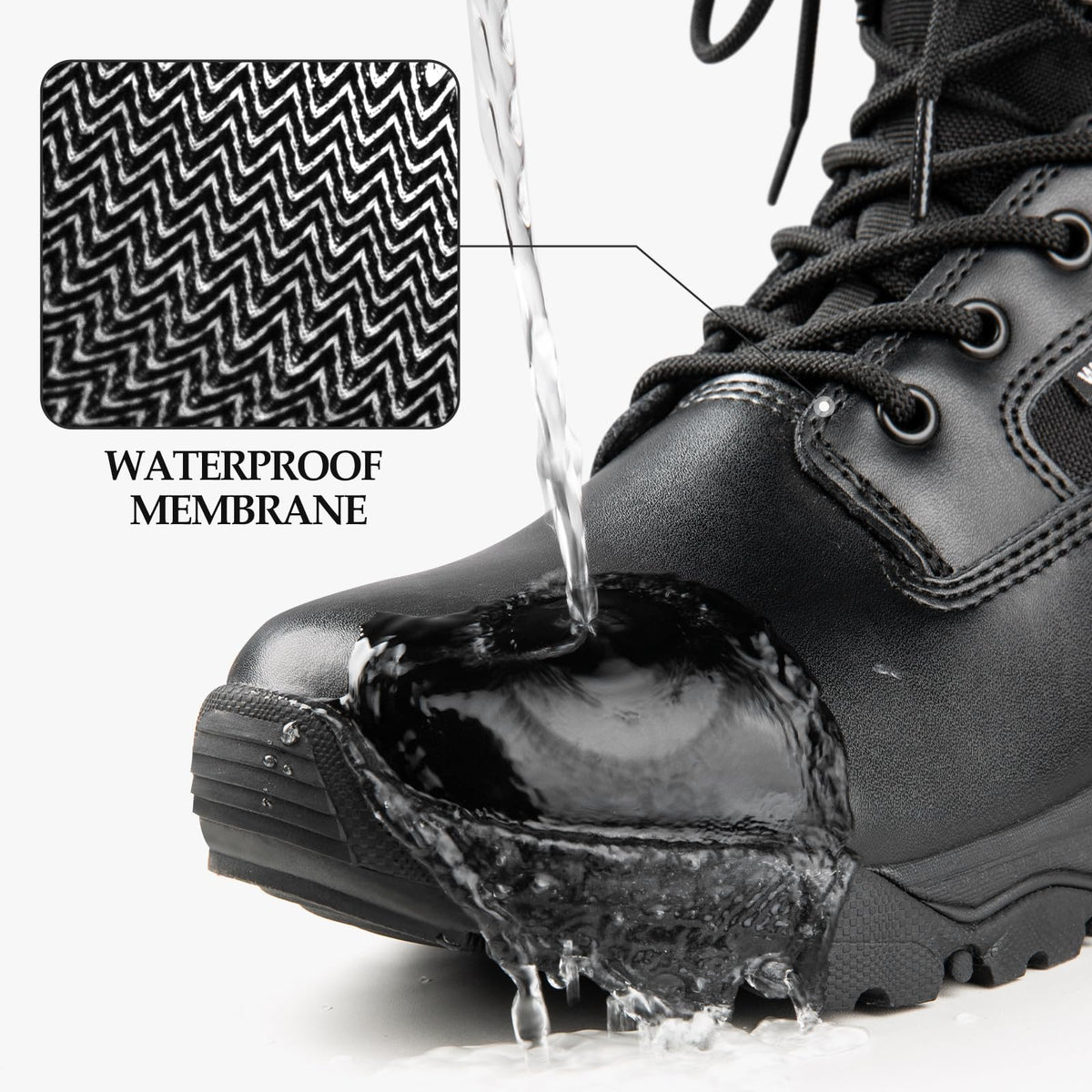 Lightweight Suede Leather Waterproof Work Boots E586245