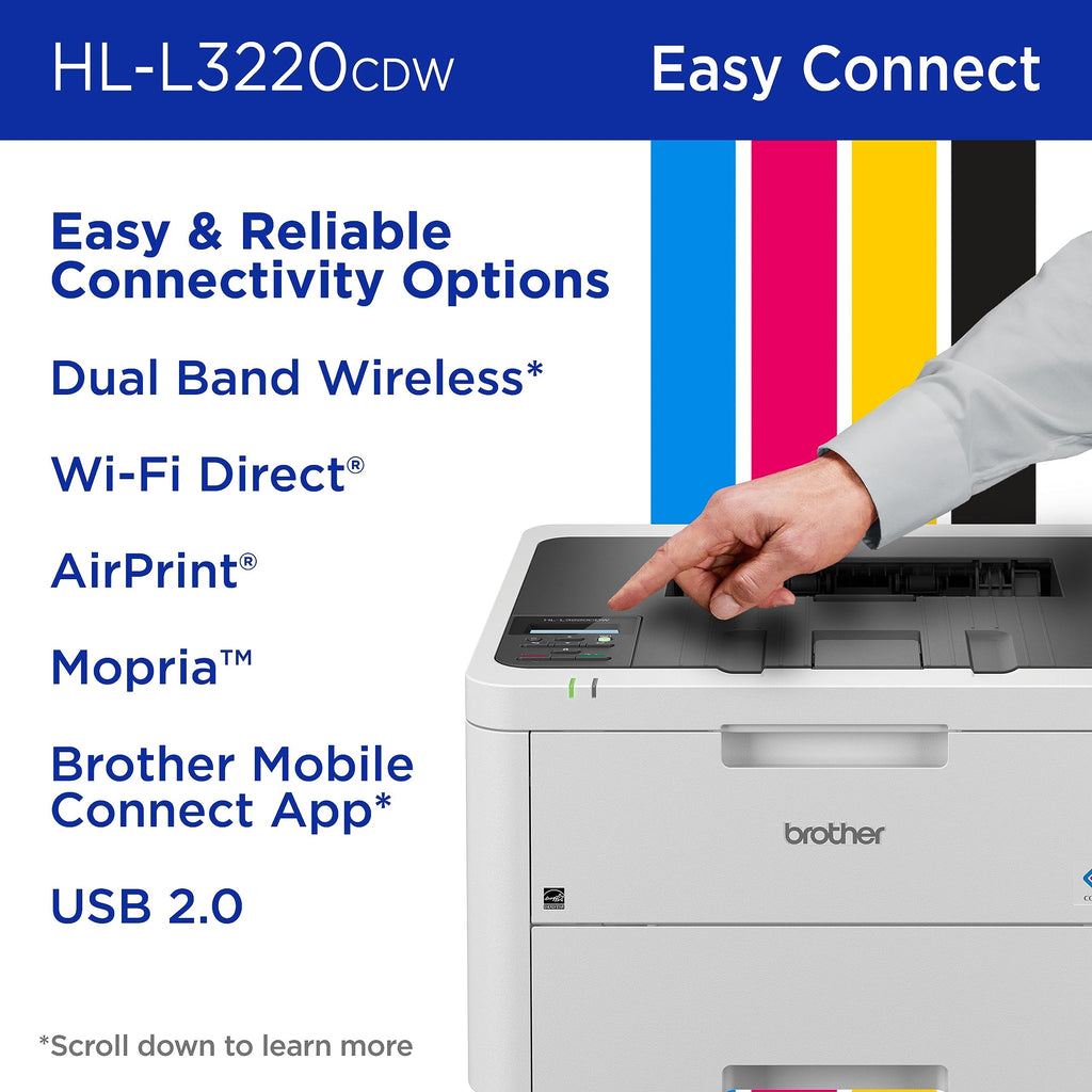 Color Laser Printer with Wireless Printing, Duplex, 250-Sheet Paper Tray V92898