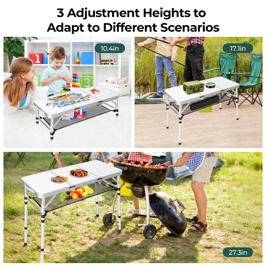 Folding Camping Table with Adjustable Height N2944