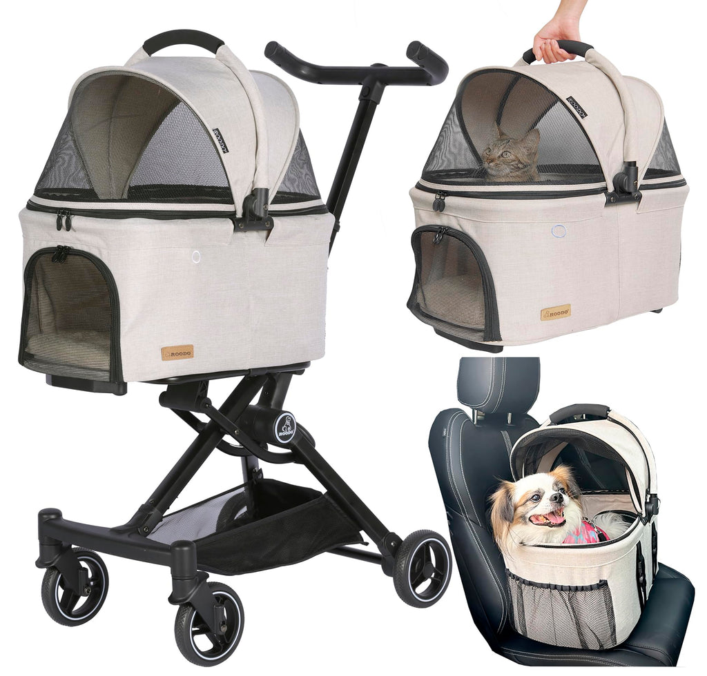 3 in 1 Lightweight Folding Pet Stroller with Detachable Carrier A4789