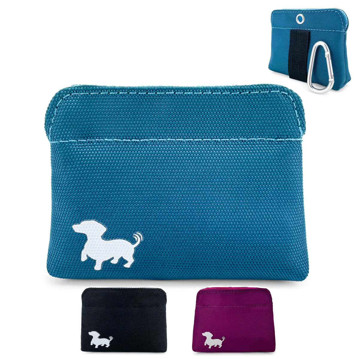 Turquoise Dog Treat Pouch with Magnetic Closure S713