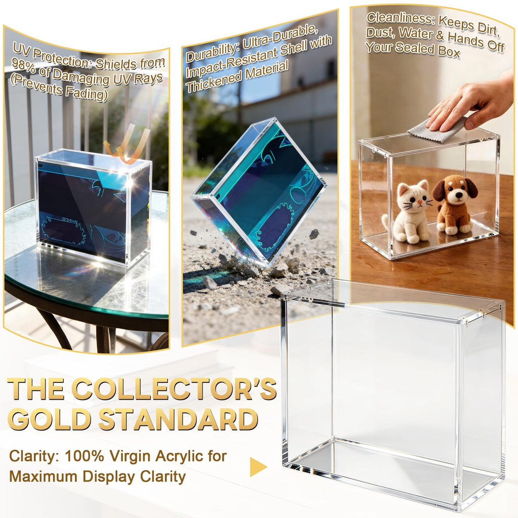 4 Pack Acrylic Case with Magnetic Lid K89115