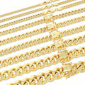 14K Yellow Gold Cuban Link Chain Necklace P748