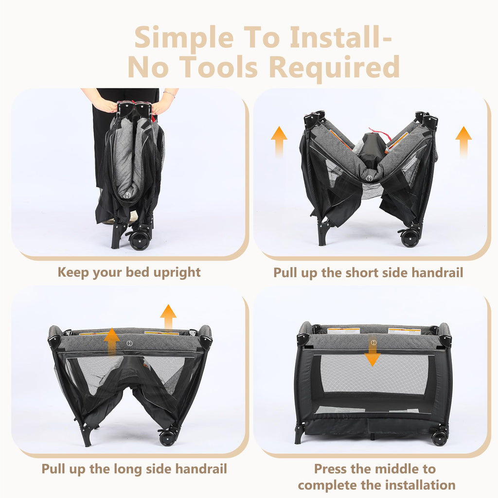 4 in 1 Black Baby Playard Q94860