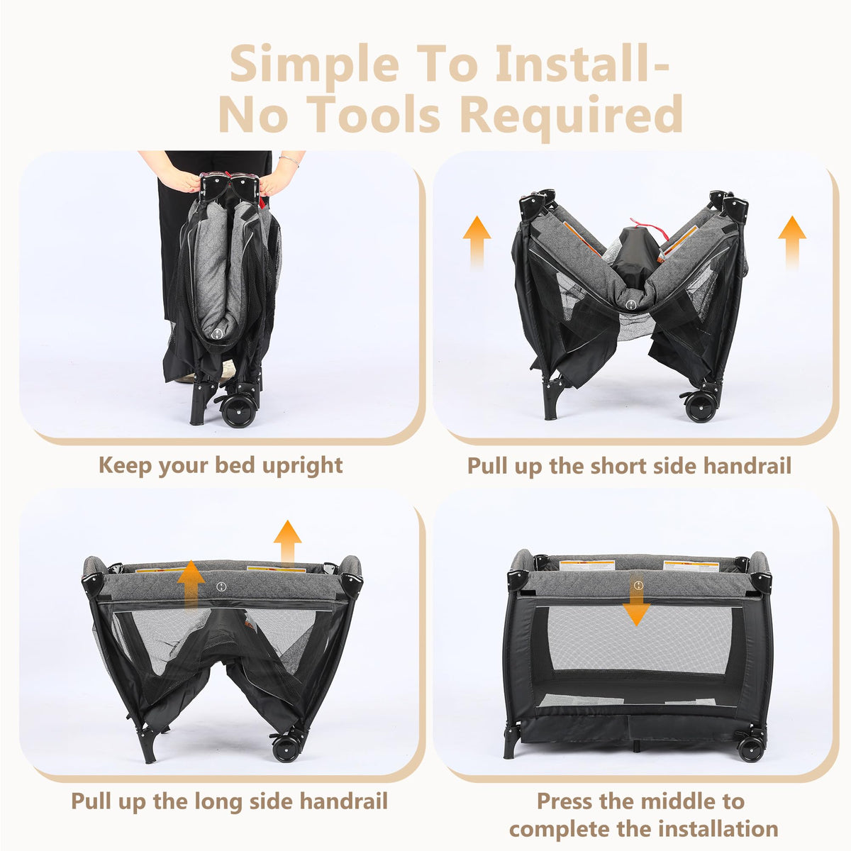 4 in 1 Black Baby Playard Q94860