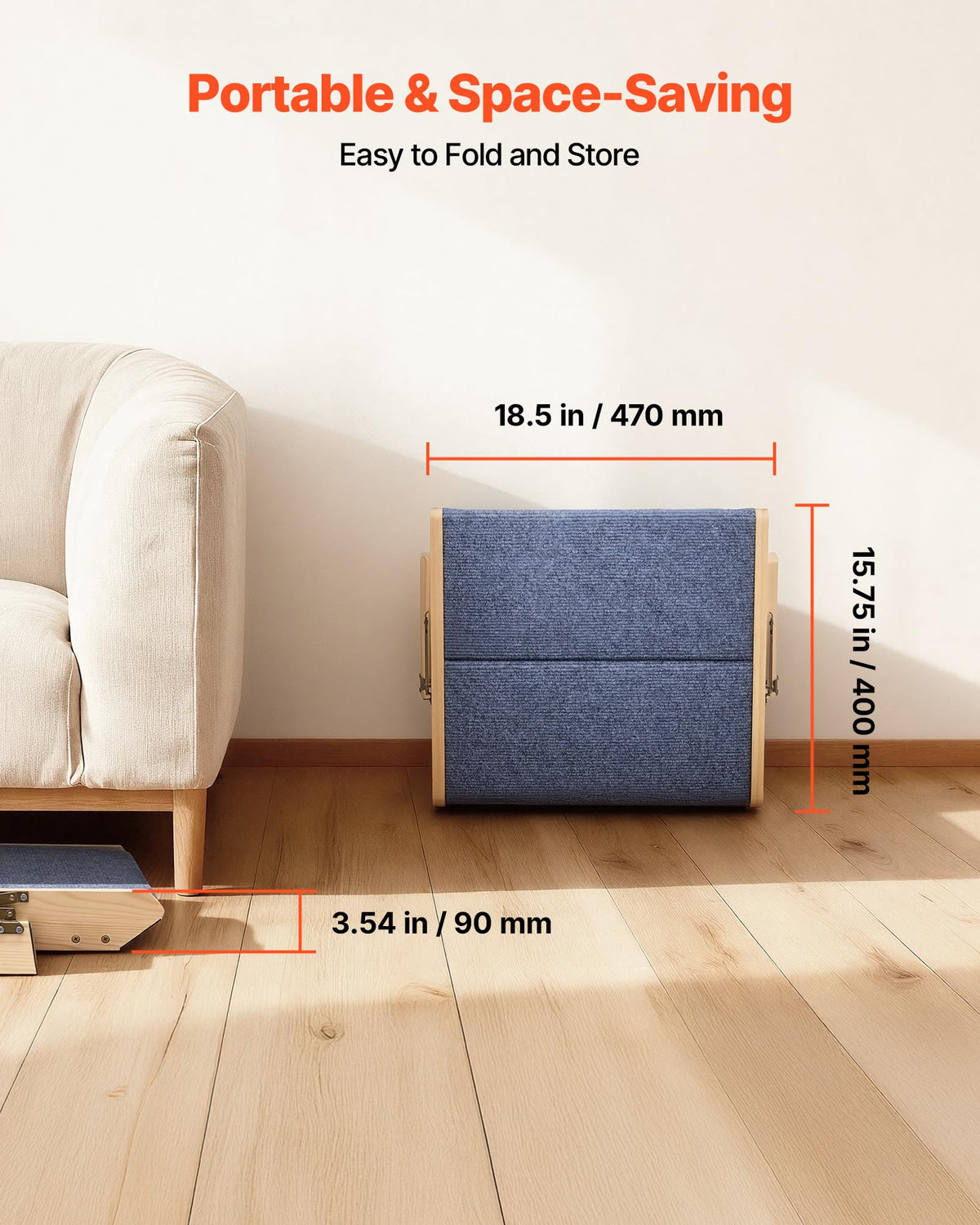 Wood 2-Step Pet Stairs R905065