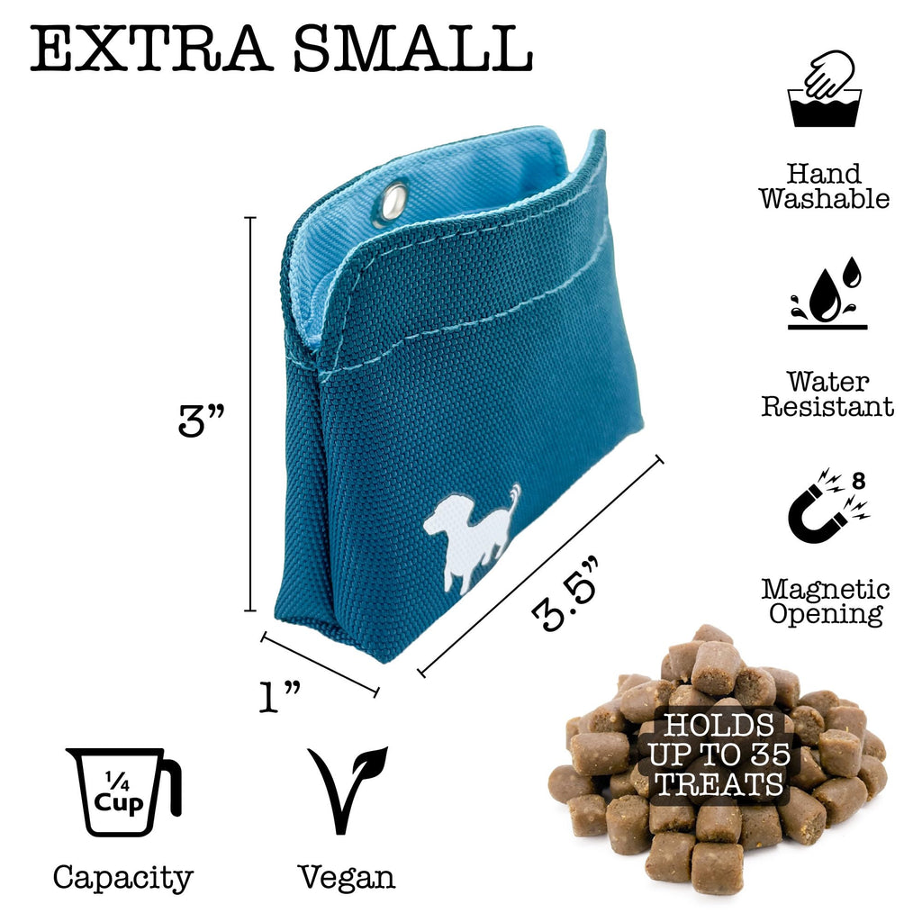 Turquoise Dog Treat Pouch with Magnetic Closure S713