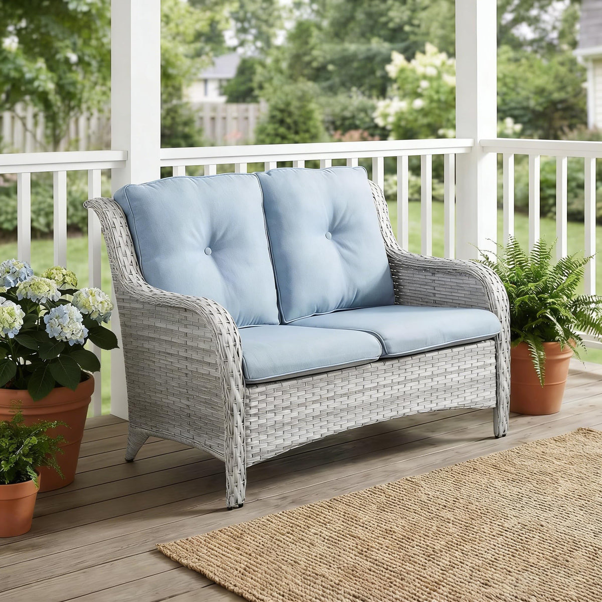 2 Seater Rattan Wicker Outdoor Sofa H853
