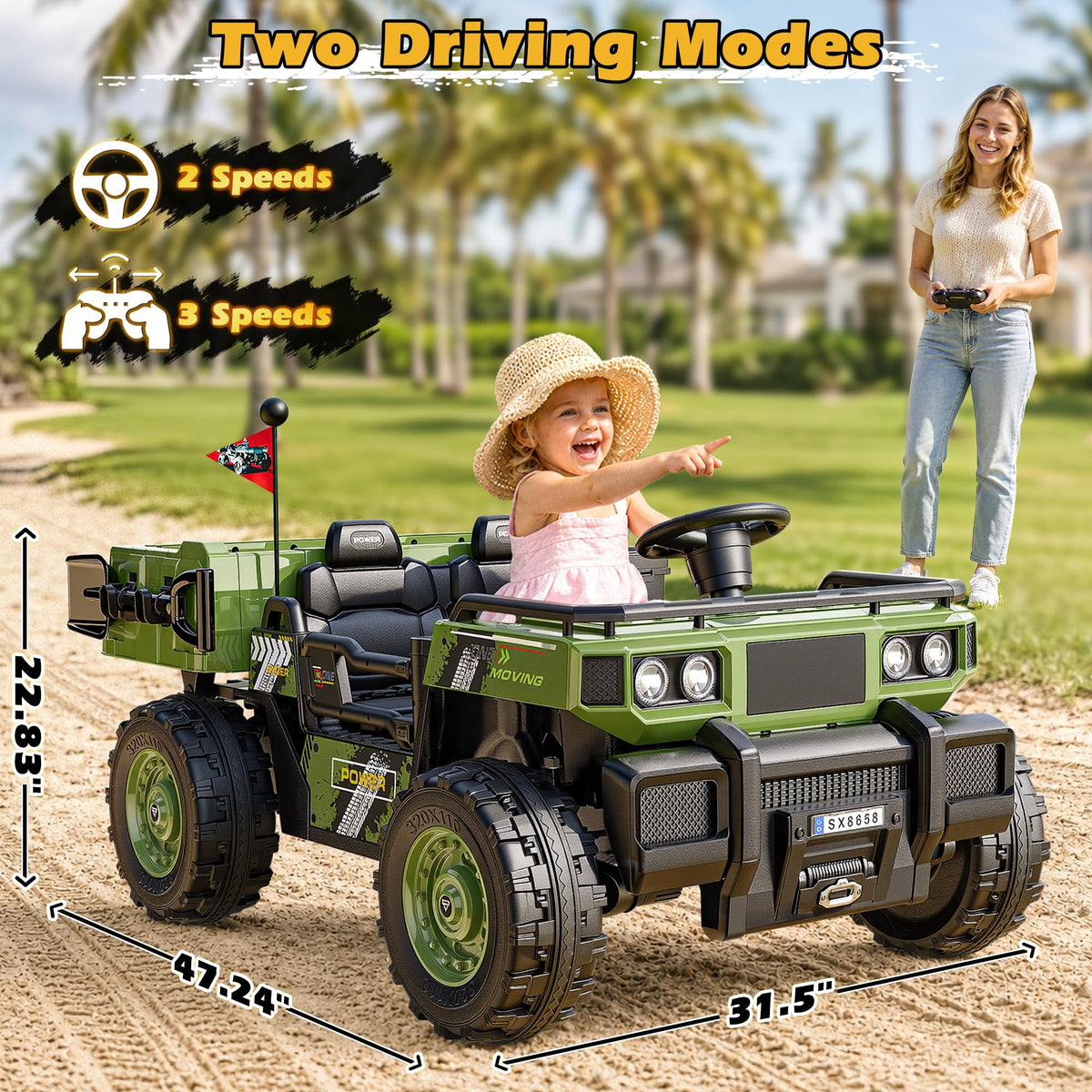 24V 2 Seater Ride On Dump Truck J212565