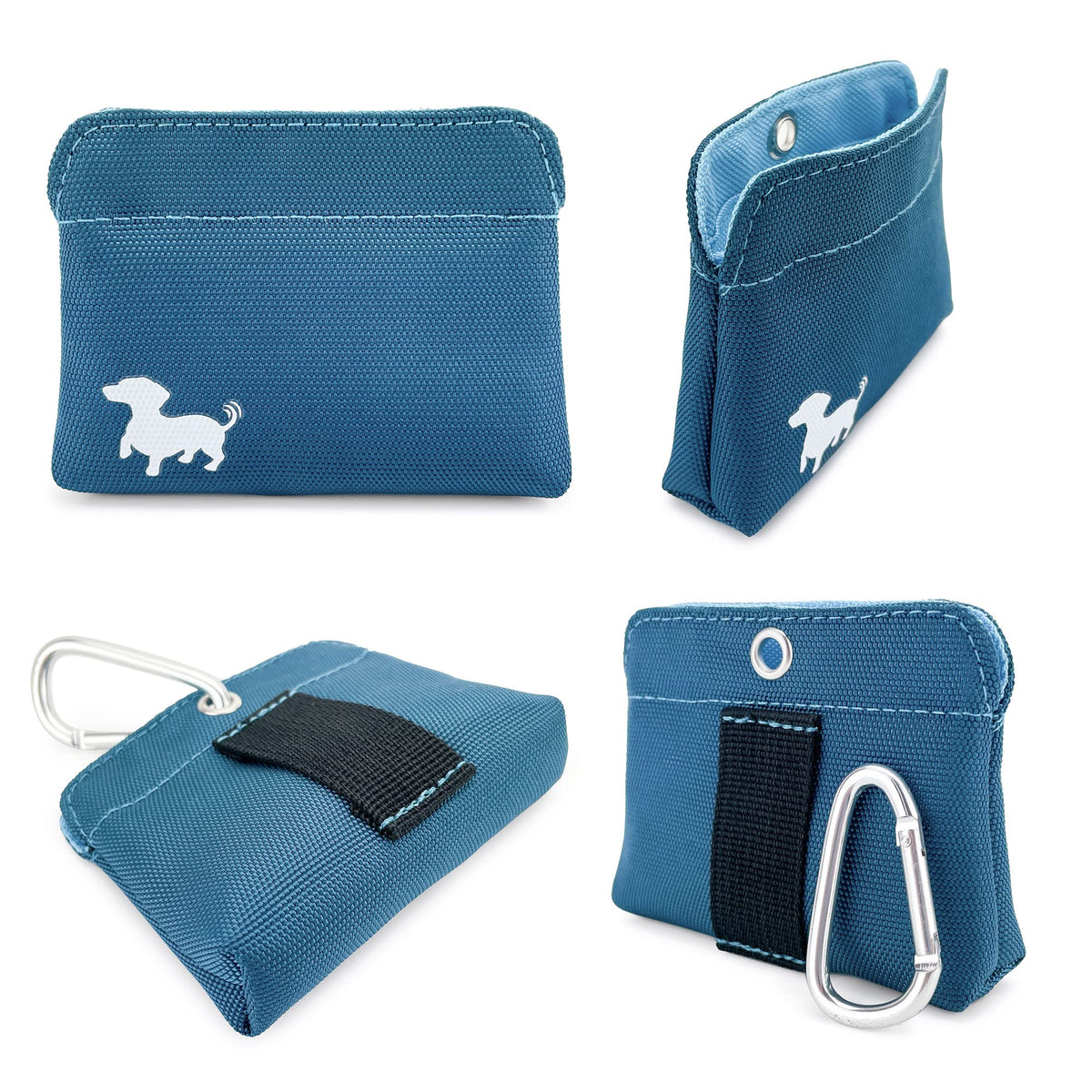 Turquoise Dog Treat Pouch with Magnetic Closure S713