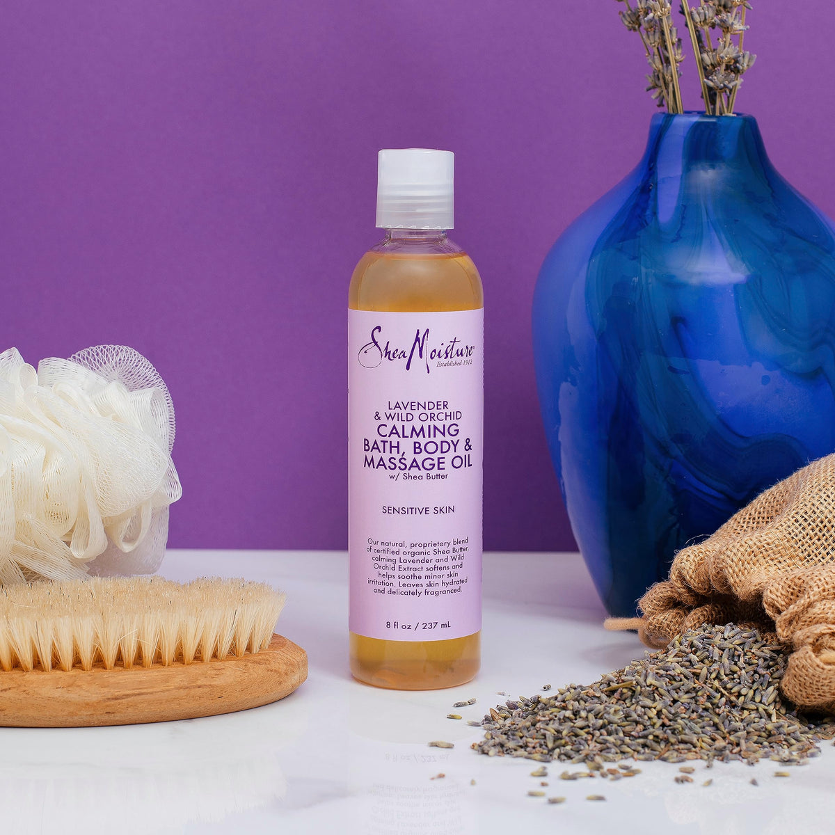 Lavender Wild Orchid Calming Bath Body Massage Oil 8 oz E82936
