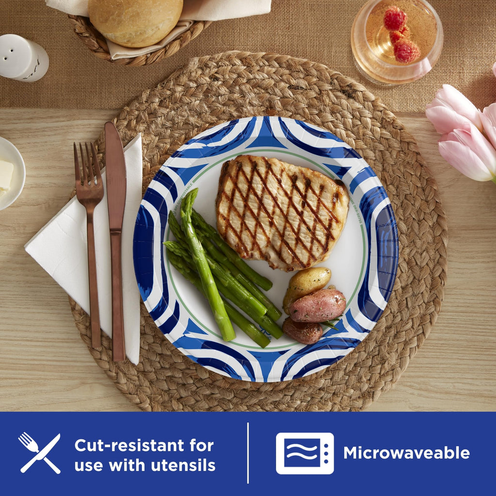Large 10 Inch Heavy Duty Disposable Paper Plates M3455