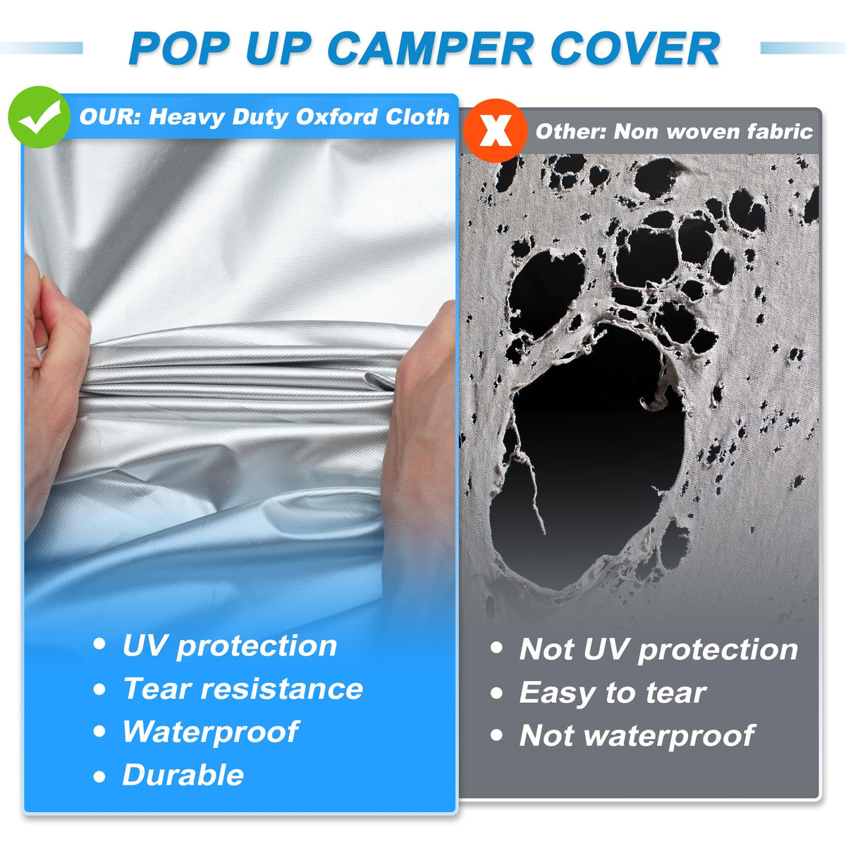 14ft-16ft Waterproof Oxford Pop-Up Camper Cover C81114
