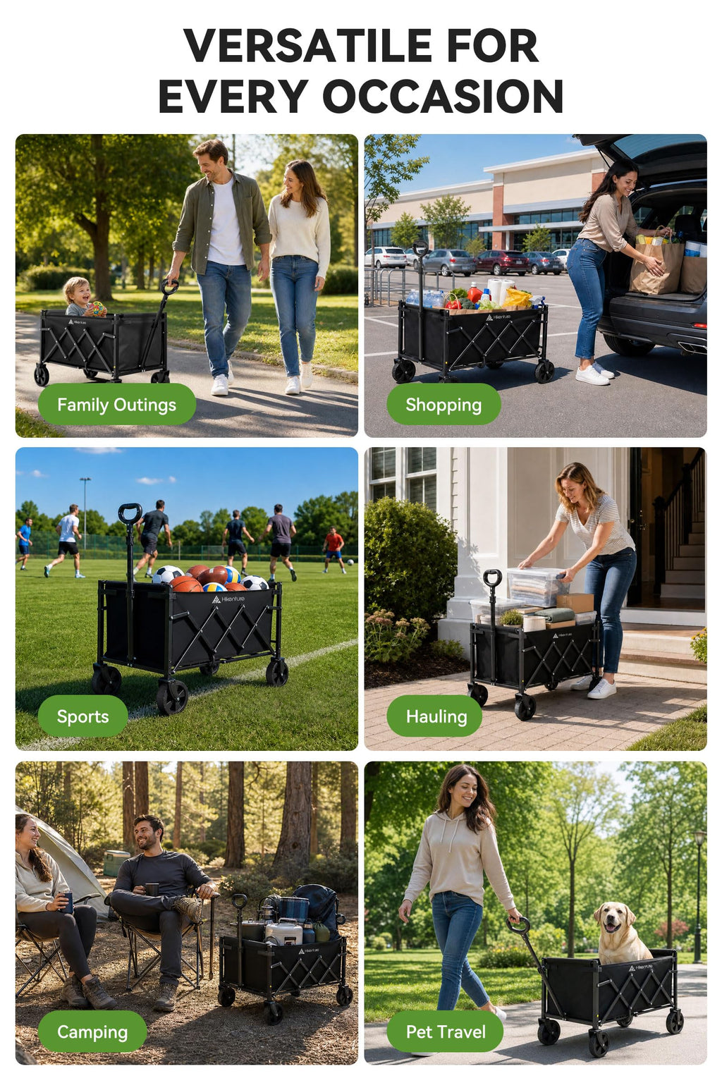 Collapsible Wagon Cart with Wheels P4565