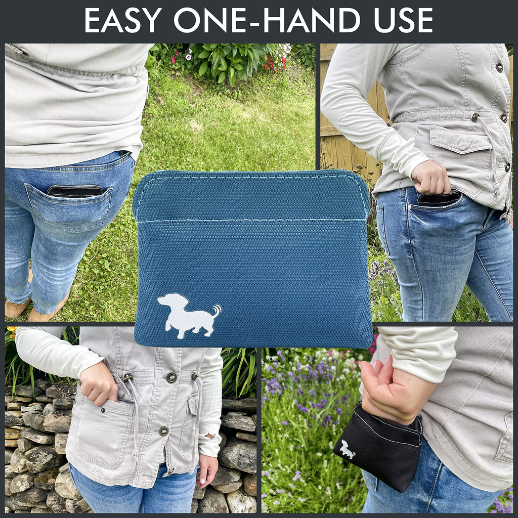 Turquoise Dog Treat Pouch with Magnetic Closure S713
